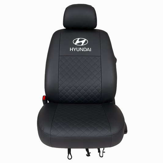 Juego Funda Cubreasientos para auto Eco cuero Logo Hyundai