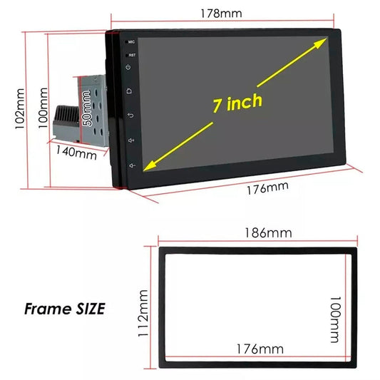 Radio moldura 1 din pantalla de 7